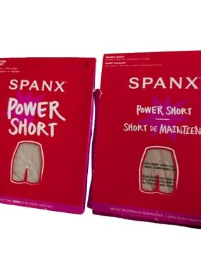 Spanx Power Short X2 Shapwear Support Smooth Lingerie Soft Flatten Nude M